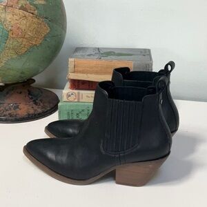 Portland leather patina cowboy ankle boot